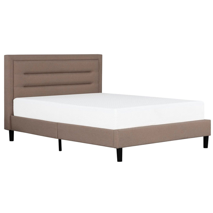 Buy farmhouse furniture Classic Full Size Platform Bed, Modern Bedroom Upholstered Bed Frame, Tufted Headboard, Brown - Modern Cottage Farmhouse Furniture