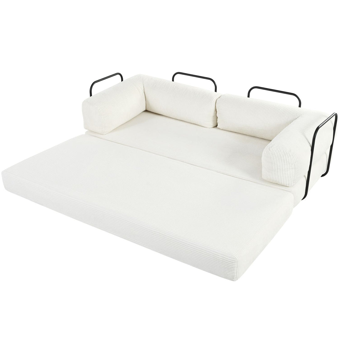Buy farmhouse furniture Le Marie • White L-Shaped Modular Modern European Farmhouse Style Sofa Bed - Modern Cottage Farmhouse Furniture