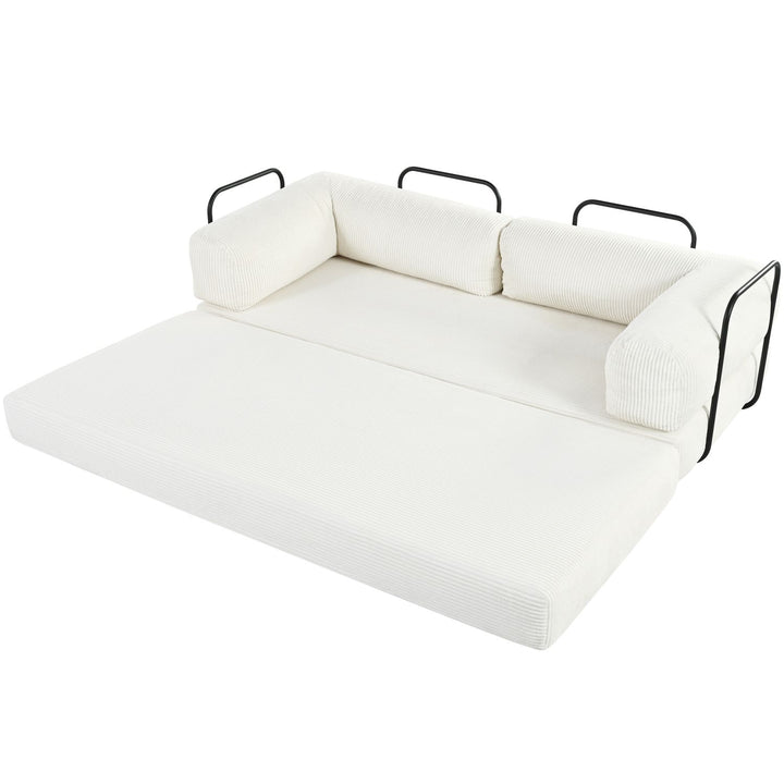 Buy farmhouse furniture Le Marie • White L-Shaped Modular Modern European Farmhouse Style Sofa Bed - Modern Cottage Farmhouse Furniture