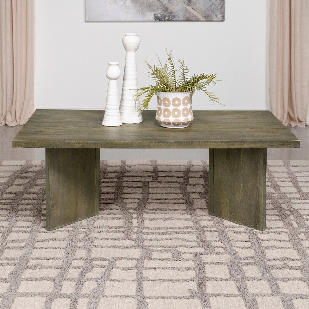 Buy farmhouse furniture Modern Farmhouse Brown Rectangular Solid Wood Coffee Table - Modern Cottage Farmhouse Furniture