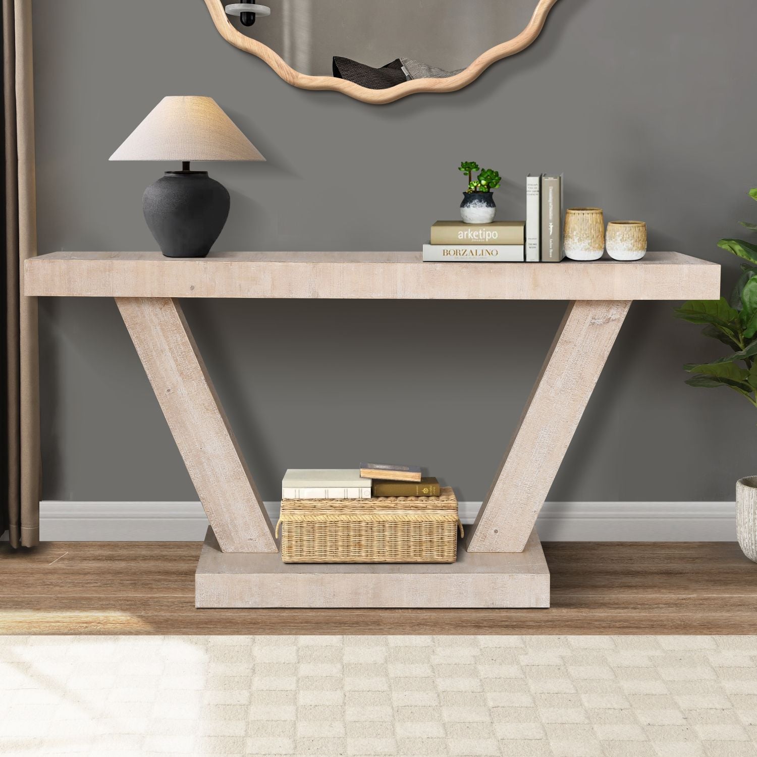 Best Farmhouse Foyer Bench | Rustic Entryway Accent Bench with 2-Tier ...