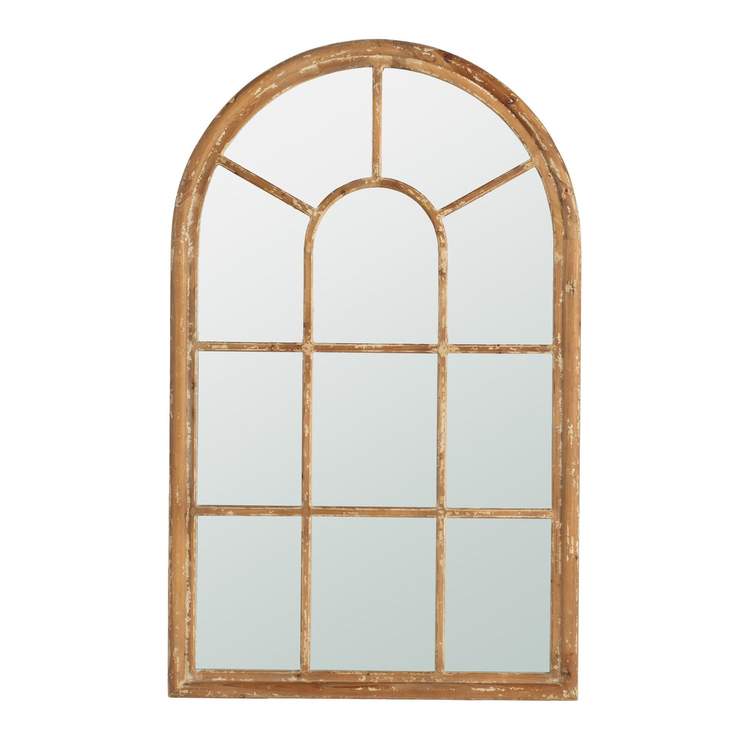 Buy farmhouse furniture Elegant Farmhouse Large Arched Accent Mirror in Brown Frame - Modern Cottage Farmhouse Furniture