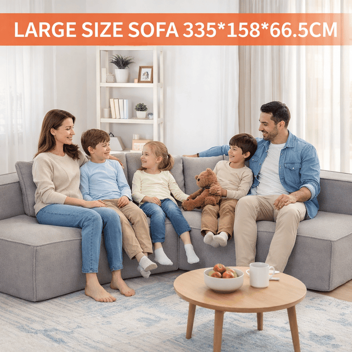 Buy farmhouse furniture The Haven • Extra Large Extra Wide Modular Modern Farmhouse Compressed Sofa - Modern Cottage Farmhouse Furniture