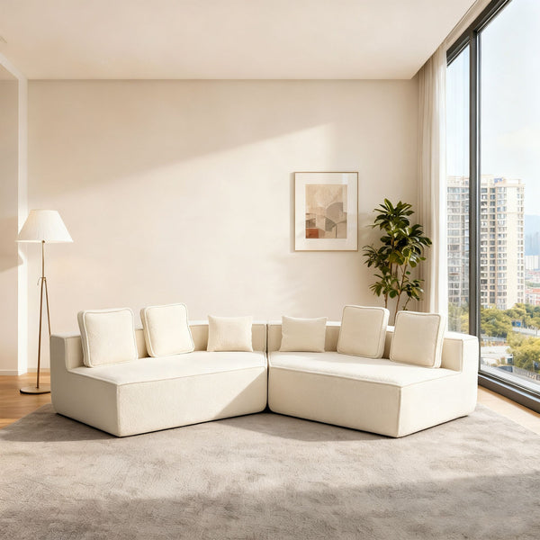 The Haven • Extra Large Extra Wide Modular Modern Farmhouse Compressed Sofa - Modern Cottage Farmhouse Furniture