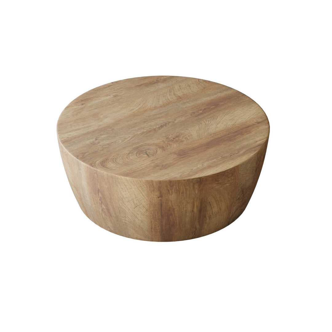 Buy farmhouse furniture White Oak Farm | Modern Farmhouse Wooden Round Coffee table - Modern Cottage Farmhouse Furniture