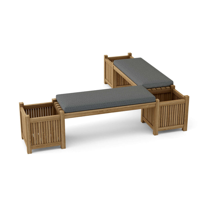 Buy farmhouse furniture Autumn Amber Acres | Round Real Wood Farmhouse Planter Bench - Modern Cottage Farmhouse Furniture