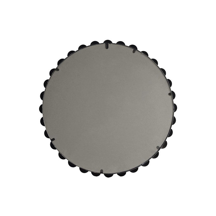 Buy farmhouse furniture Black Round Beaded Wall Mirror 27"D - Modern Cottage Farmhouse Furniture