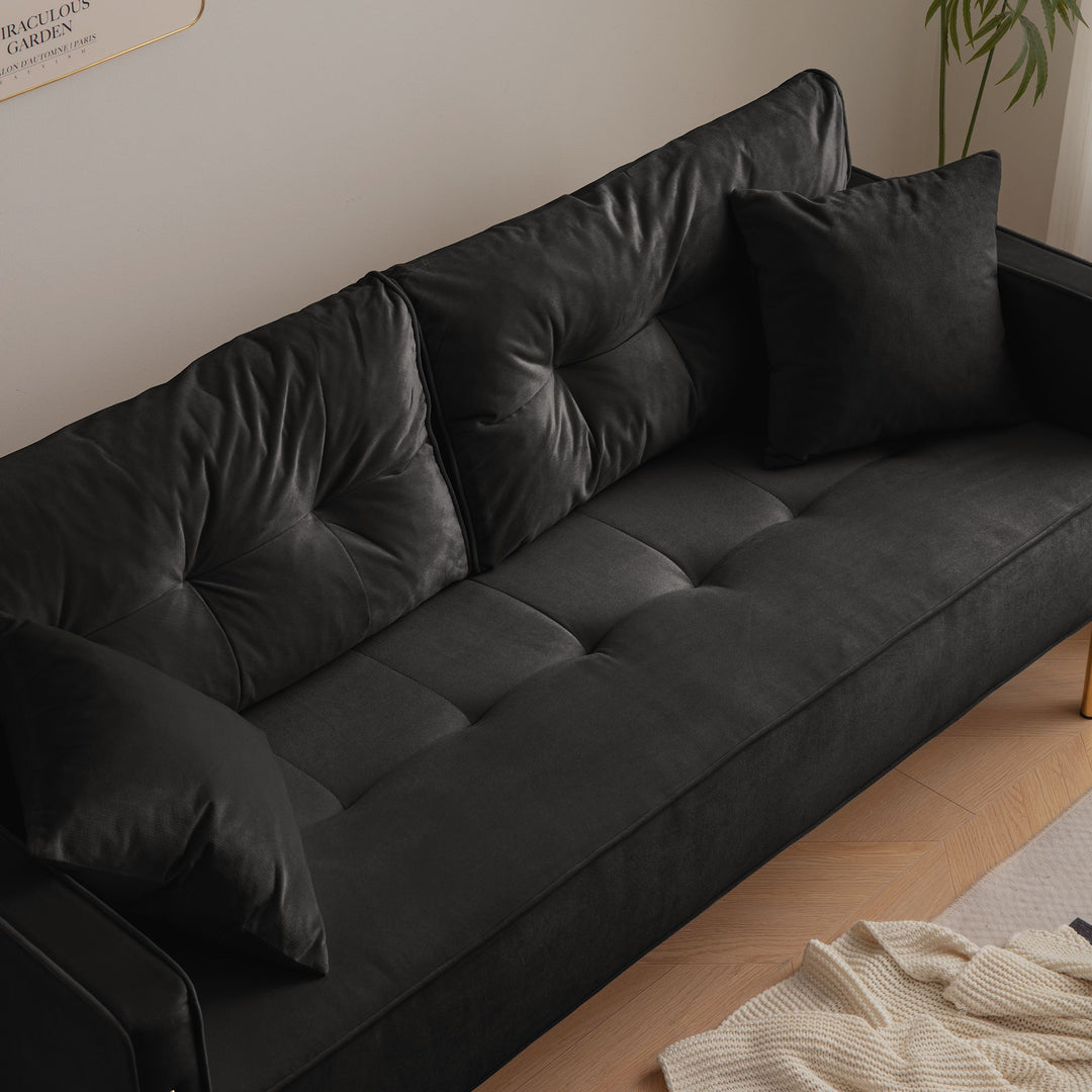 Buy farmhouse furniture Modern Farmhouse Cottage Upholstered 3-Seater Sofa Couch - Modern Cottage Farmhouse Furniture