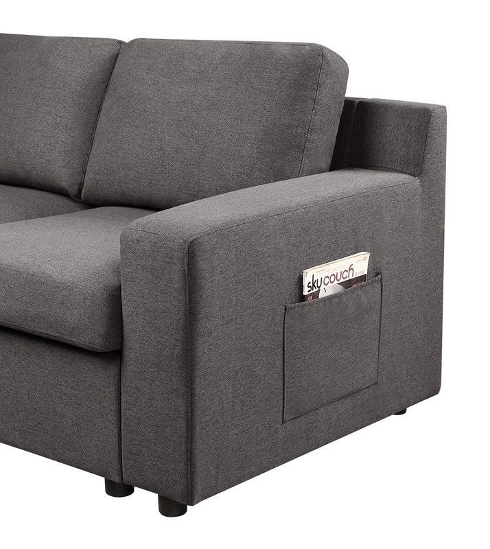 Buy farmhouse furniture Large Gray Linen 7-Seater U-Shape Farmhouse Sectional Sofa Couch - Modern Cottage Farmhouse Furniture