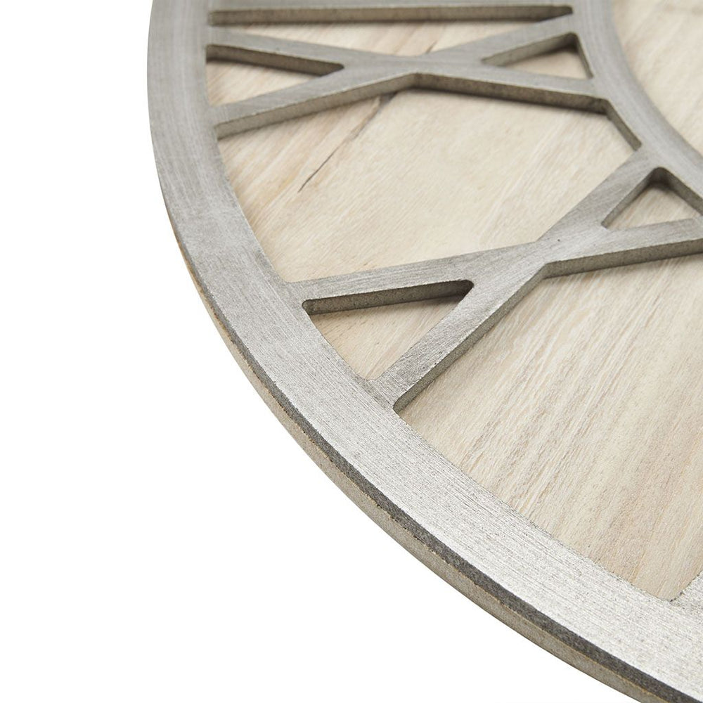 Buy farmhouse furniture 23.6" Large Antic Farmhouse Ash Wood Wall Clock - Modern Cottage Farmhouse Furniture