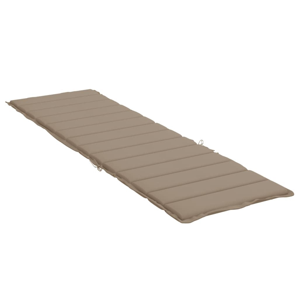 Buy farmhouse furniture Sun Lounger Cushion Taupe Oxford fabric - Modern Cottage Farmhouse Furniture