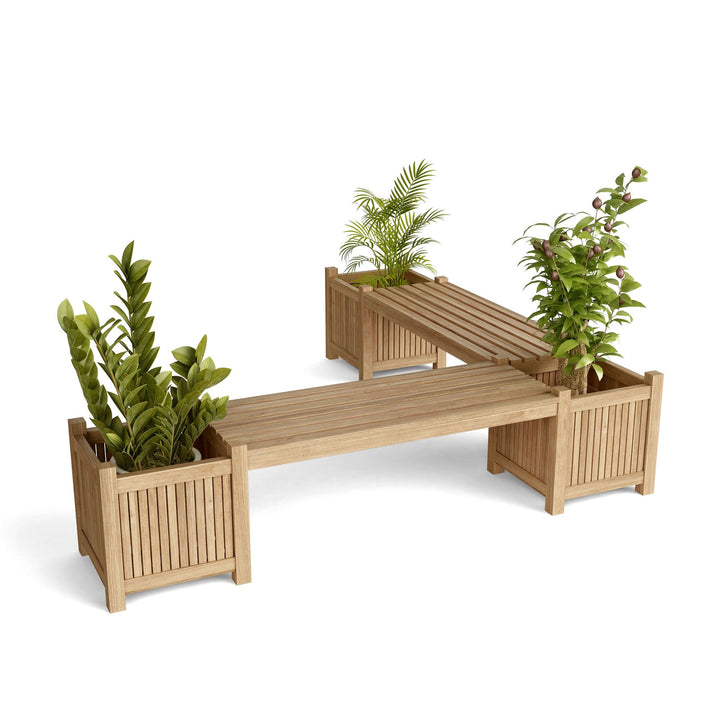 Buy farmhouse furniture Autumn Amber Acres | Round Real Wood Farmhouse Planter Bench - Modern Cottage Farmhouse Furniture