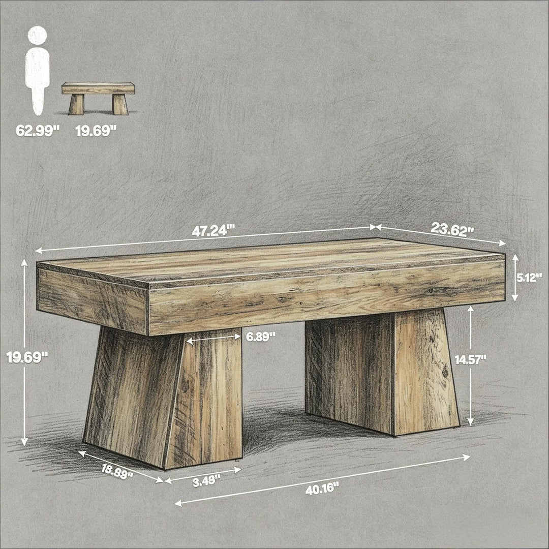 Buy farmhouse furniture Farmhouse Spacious Coffee Table - Modern Cottage Farmhouse Furniture