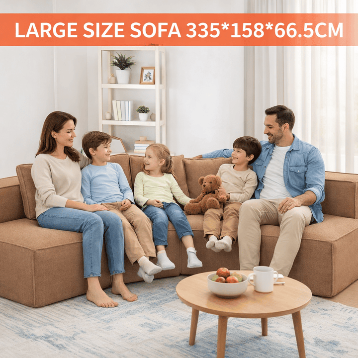 Buy farmhouse furniture The Haven • Extra Large Extra Wide Modular Modern Farmhouse Compressed Sofa - Modern Cottage Farmhouse Furniture