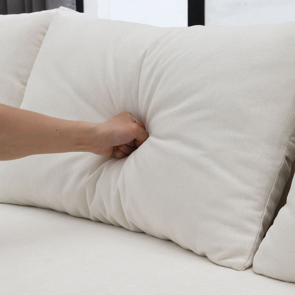 Buy farmhouse furniture The Marbella Beige Estate Modern Large Mediterranean L-Shape Modular Sectional Sofa - Modern Cottage Farmhouse Furniture