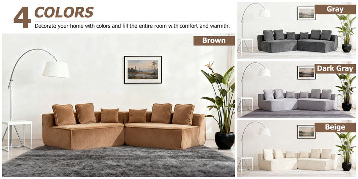 Buy farmhouse furniture The Haven • Extra Large Extra Wide Modular Modern Farmhouse Compressed Sofa - Modern Cottage Farmhouse Furniture