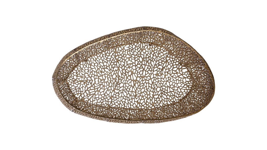 Buy farmhouse furniture Amber Leaf Acres | Oval Bronze Gold Modern Coffee Table - Modern Cottage Farmhouse Furniture