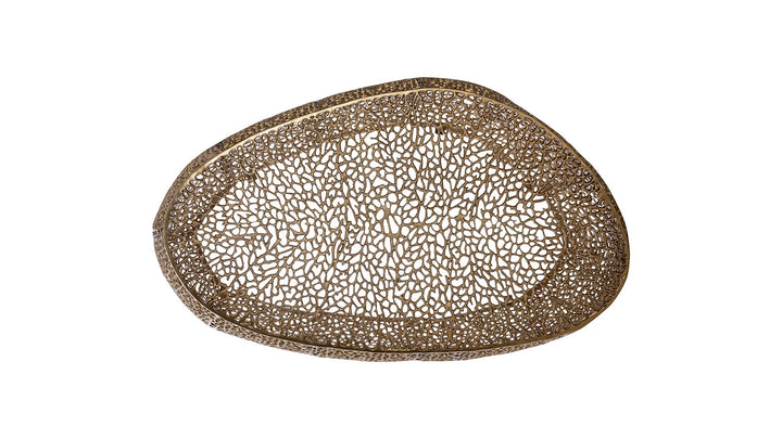 Buy farmhouse furniture Amber Leaf Acres | Oval Bronze Gold Modern Coffee Table - Modern Cottage Farmhouse Furniture