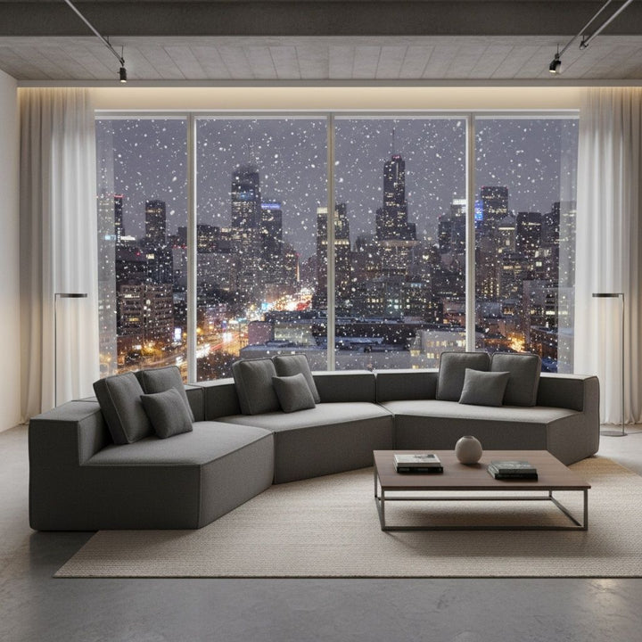 Buy farmhouse furniture Lily • Extra Large Extra Wide Modular Modern Farmhouse Compressed Sofa - Modern Cottage Farmhouse Furniture