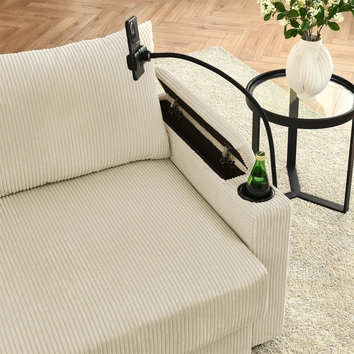 Buy farmhouse furniture The Savannah • Beige Modern Cottage Farmhouse U-Shaped Couch Sofa Chair - Modern Cottage Farmhouse Furniture