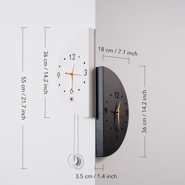 Buy farmhouse furniture Modern Farmhouse Solace &amp; Moon Wall Clock - Modern Cottage Farmhouse Furniture