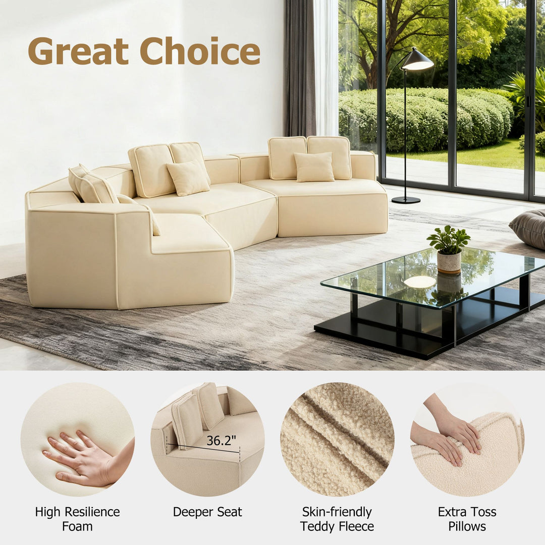 Buy farmhouse furniture Lily • Extra Large Extra Wide Modular Modern Farmhouse Compressed Sofa - Modern Cottage Farmhouse Furniture