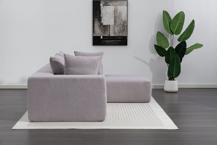 Buy farmhouse furniture Sole Terra | Simple Bouclé Minimalist Apartment Farmhouse Sofa Couch - Modern Cottage Farmhouse Furniture