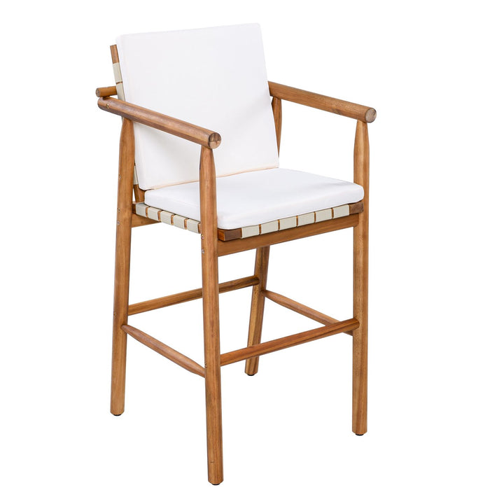 Buy farmhouse furniture 3 Piece Outdoor Modern Farmhouse Patio Bar Set - Modern Cottage Farmhouse Furniture