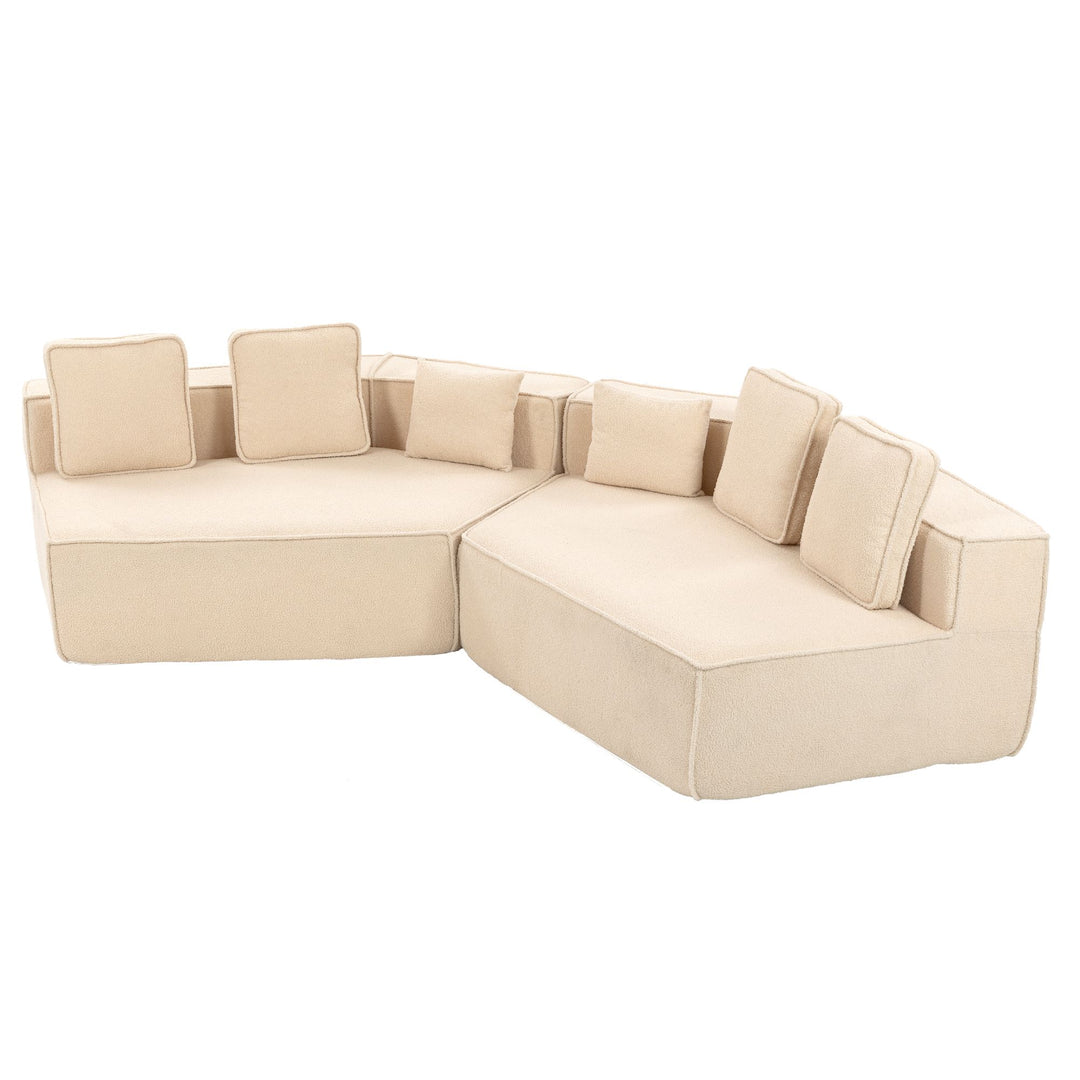 Buy farmhouse furniture The Haven • Extra Large Extra Wide Modular Modern Farmhouse Compressed Sofa - Modern Cottage Farmhouse Furniture