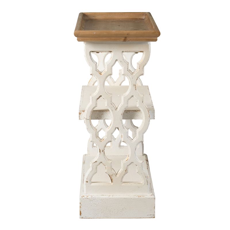 Buy farmhouse furniture Distressed Rustic White and Natural Wood Farmhouse Foyer Console Table - Modern Cottage Farmhouse Furniture
