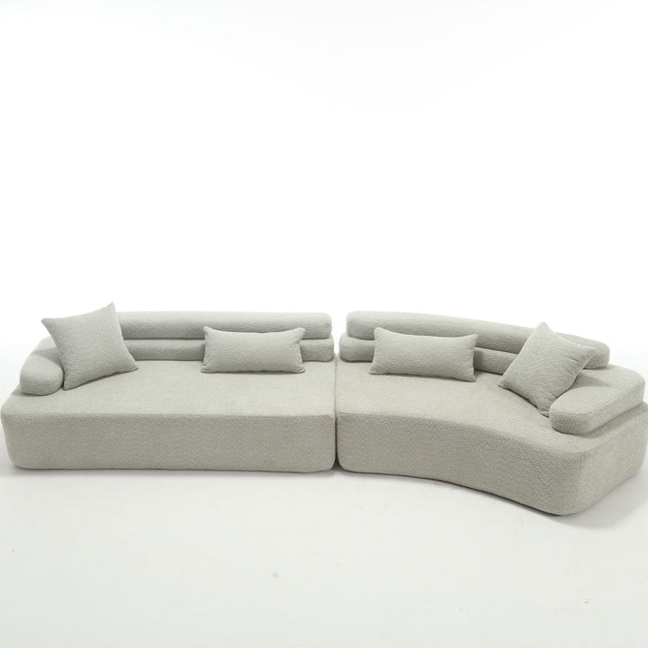 Buy farmhouse furniture Upholstered Curve Modern Minimalist Farmhouse Sofa Couch - Modern Cottage Farmhouse Furniture