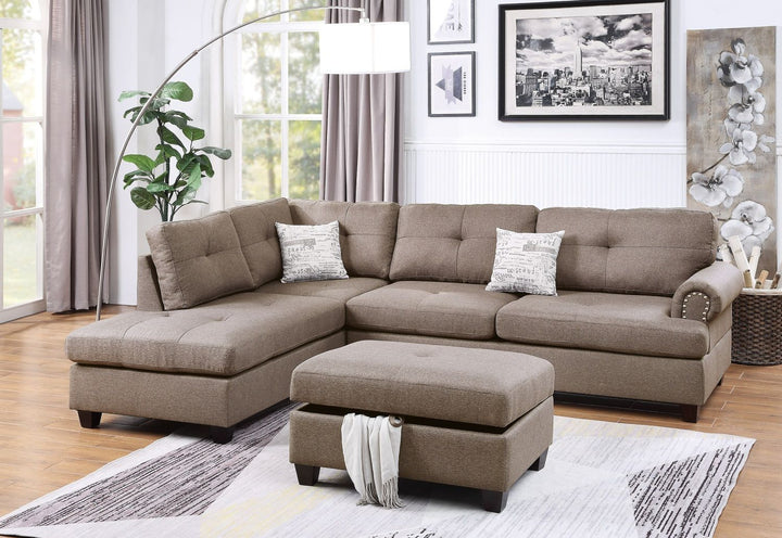 Buy farmhouse furniture Contemporary Farmhouse 3-pcs Sofa Sectional Couch - Modern Cottage Farmhouse Furniture