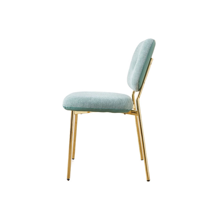 Buy farmhouse furniture Beige &amp; Green Upholstered Modern Dining Chairs Set of 2 - Modern Cottage Farmhouse Furniture