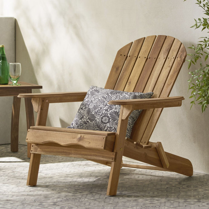 Buy farmhouse furniture Teak Wooden Outdoor Folding Adirondack Contemporary Accent Chair - Modern Cottage Farmhouse Furniture