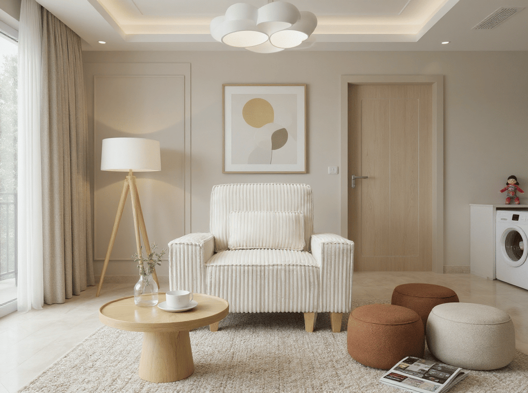 Buy farmhouse furniture Beige Modern Contemporary Cottage Accent Chair - Modern Cottage Farmhouse Furniture