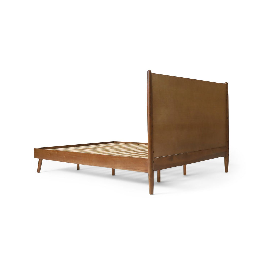 Buy farmhouse furniture King Size Cohron Solid Wood Platform Bed - Modern Cottage Farmhouse Furniture