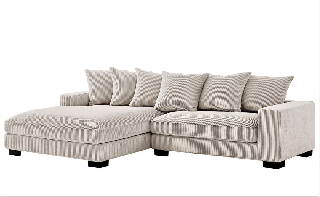 Buy farmhouse furniture Oversized Modern Farmhouse Two-Piece Left Facing Upholstered Sofa Couch - Modern Cottage Farmhouse Furniture