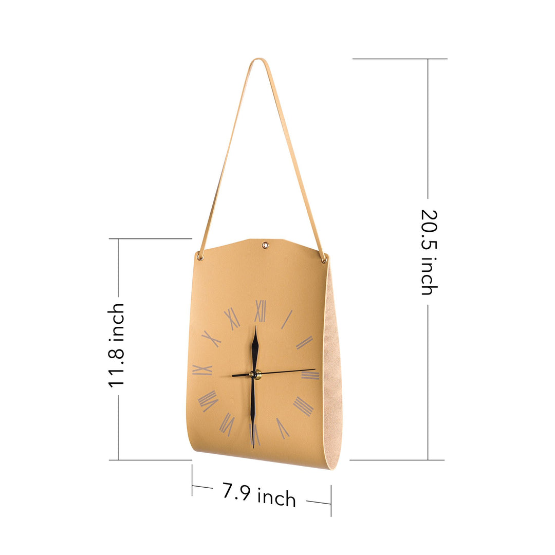 Buy farmhouse furniture Leather Wall Clock decorative quartz wall clock for bedroom living room hallway - Modern Cottage Farmhouse Furniture