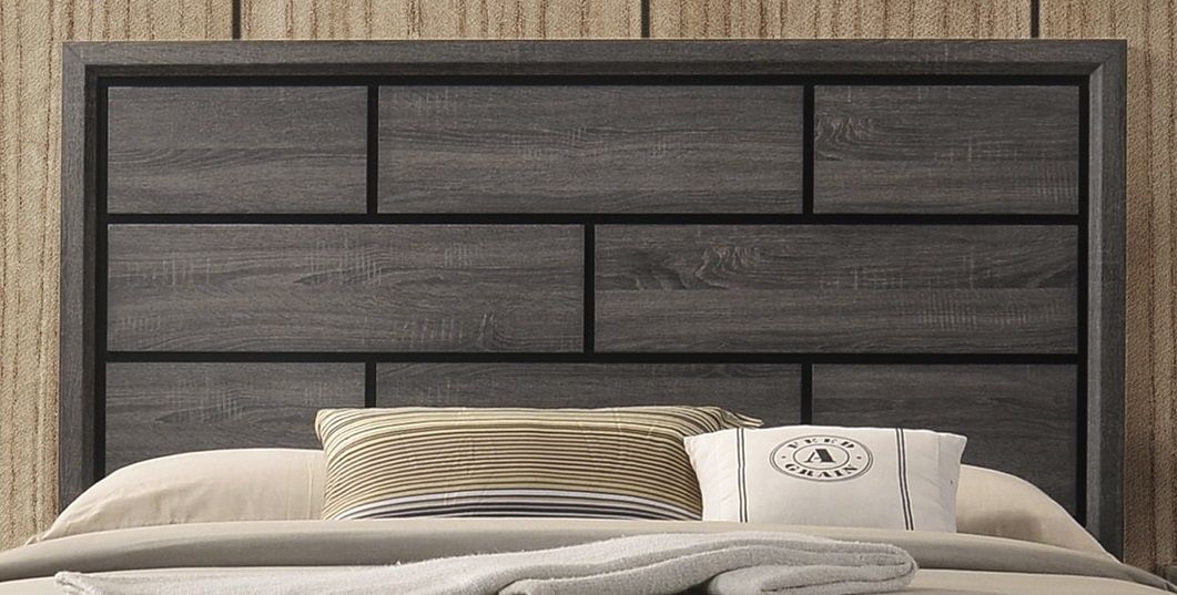 Buy farmhouse furniture Elizabeth | Grey Farmhouse 1pc King Size Bed - Modern Cottage Farmhouse Furniture