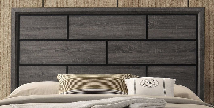 Buy farmhouse furniture Elizabeth | Grey Farmhouse 1pc King Size Bed - Modern Cottage Farmhouse Furniture