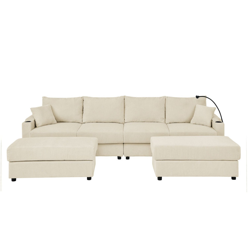 Buy farmhouse furniture The Savannah • Beige Modern Cottage Farmhouse U-Shaped Couch Sofa Chair - Modern Cottage Farmhouse Furniture