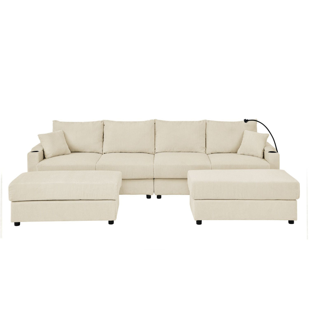 Buy farmhouse furniture The Savannah • Beige Modern Cottage Farmhouse U-Shaped Couch Sofa Chair - Modern Cottage Farmhouse Furniture