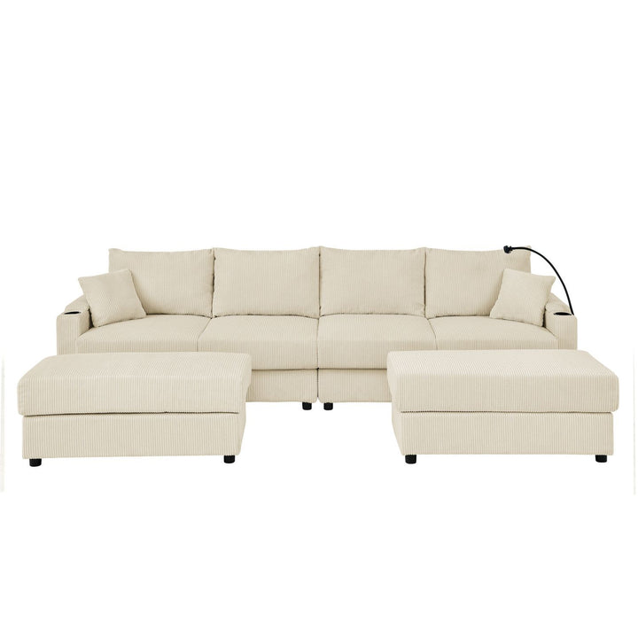 Buy farmhouse furniture The Savannah • Beige Modern Cottage Farmhouse U-Shaped Couch Sofa Chair - Modern Cottage Farmhouse Furniture