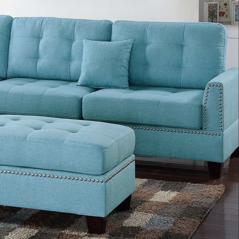 Buy farmhouse furniture The Blue Jay | Modern Blue 3pcs Farmhouse Cottage Sofa Couch - Modern Cottage Farmhouse Furniture