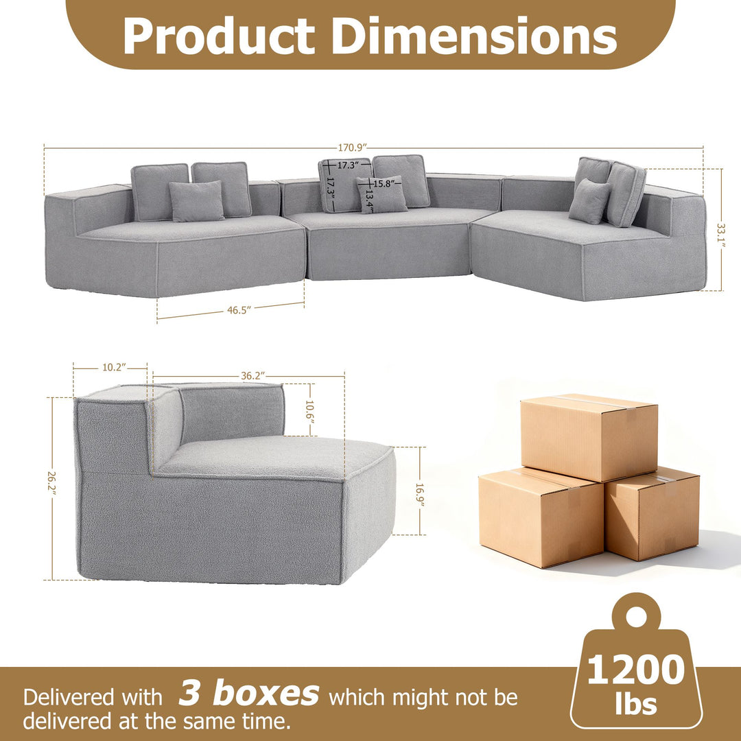 Buy farmhouse furniture Lily • Extra Large Extra Wide Modular Modern Farmhouse Compressed Sofa - Modern Cottage Farmhouse Furniture