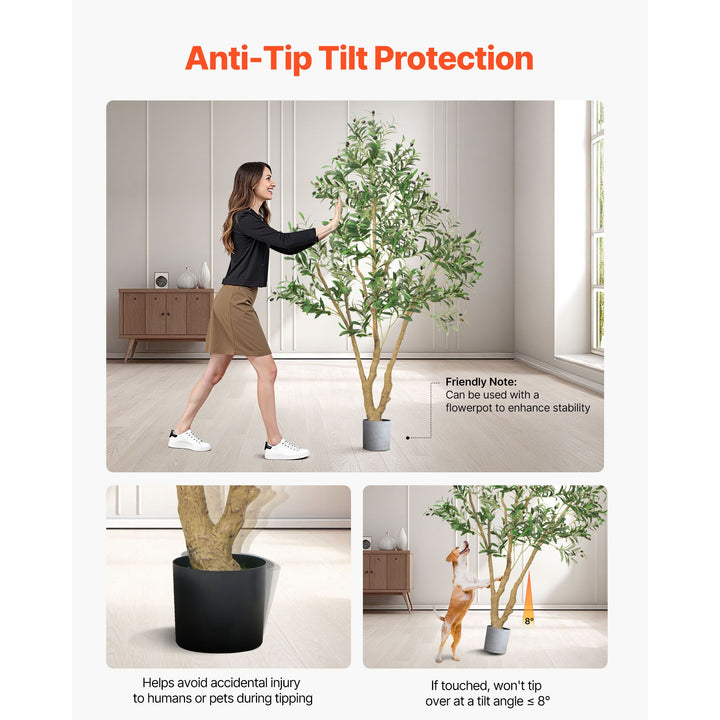 Buy farmhouse furniture 6FT Artificial Olive Tree with Black Pot, Tall Fake Tree with Natural Wood Trunk &amp; Realistic Green Leaves and Fruits, Indoor Faux Plant for Home, Office, Living Room, Corner Decor - Modern Cottage Farmhouse Furniture