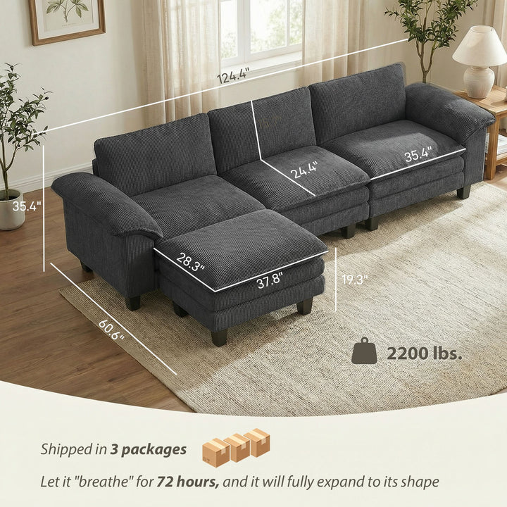 Buy farmhouse furniture Modern Farmhouse Dark Gray L Shaped Couch - Modern Cottage Farmhouse Furniture