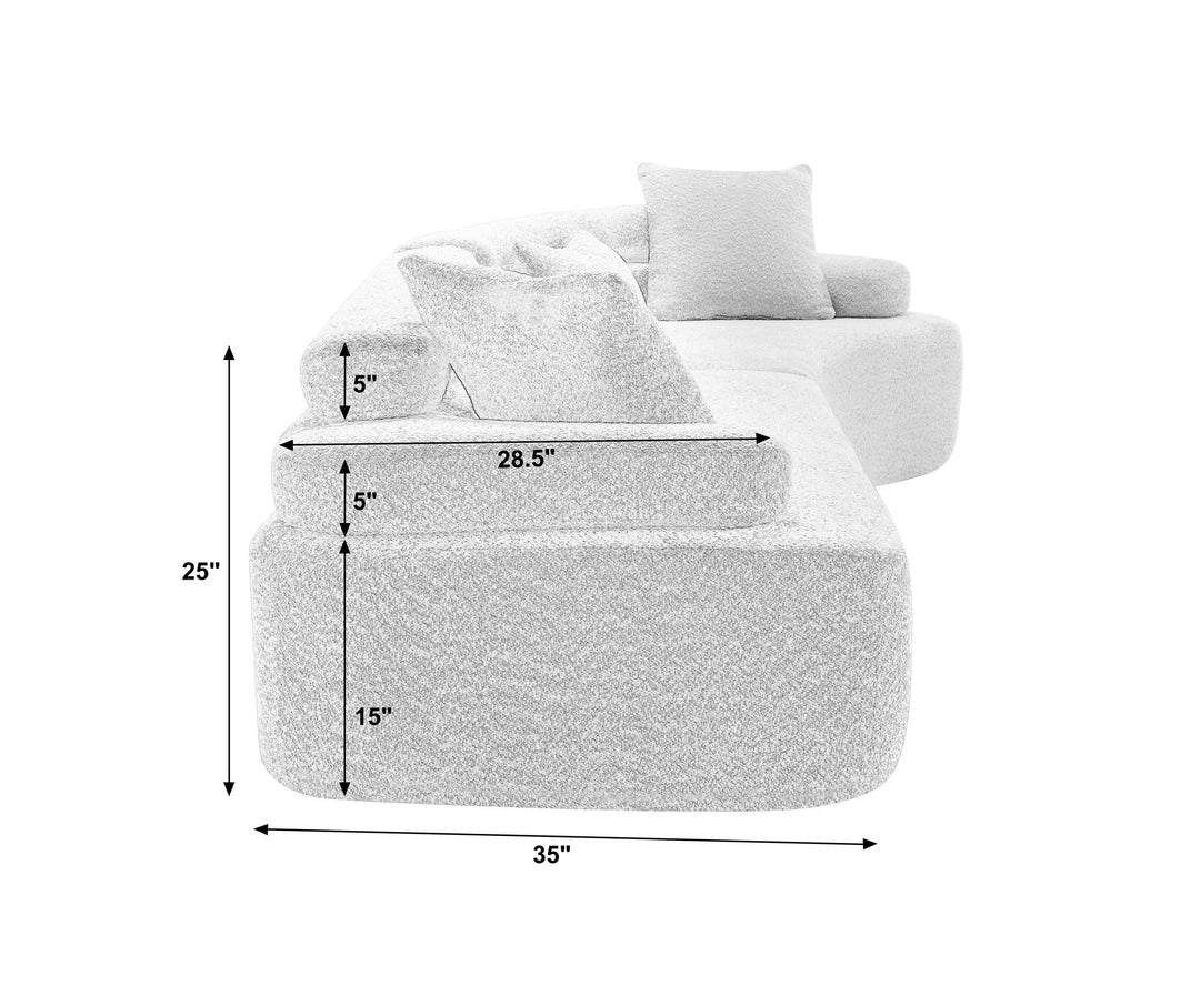 Buy farmhouse furniture Upholstered Curve Modern Minimalist Farmhouse Sofa Couch - Modern Cottage Farmhouse Furniture