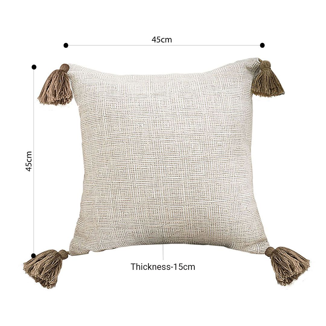 Buy farmhouse furniture Beige & Cream Rib Knit Cottage Farmhouse Textured Cotton Pillow Case - Modern Cottage Farmhouse Furniture