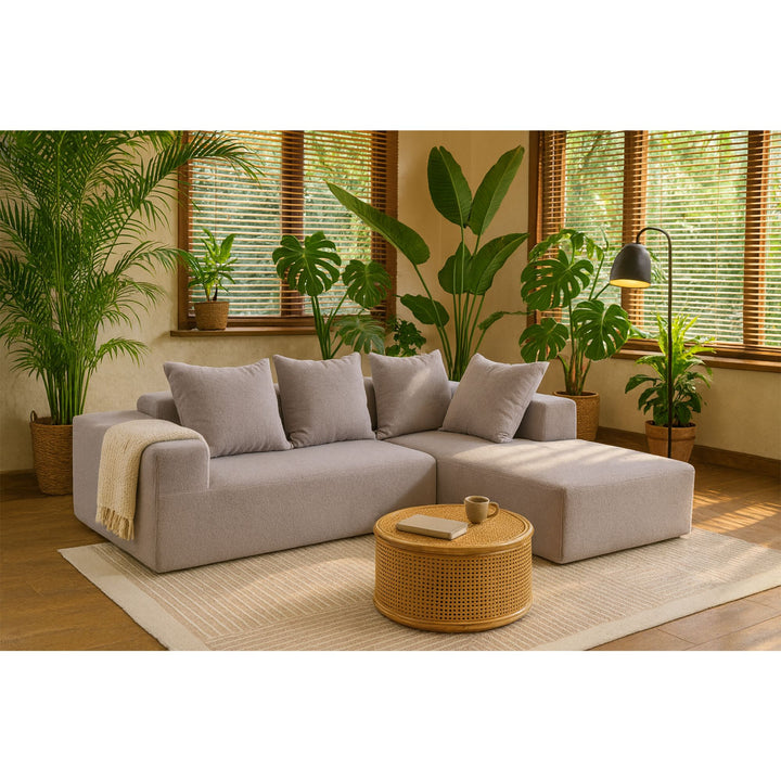 Buy farmhouse furniture Sole Terra | Simple Bouclé Minimalist Apartment Farmhouse Sofa Couch - Modern Cottage Farmhouse Furniture